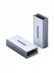 Серый адаптер UGREEN US381 (20119) USB3.0 A/F to A/F Adapter Aluminum Case. Цвет: серый