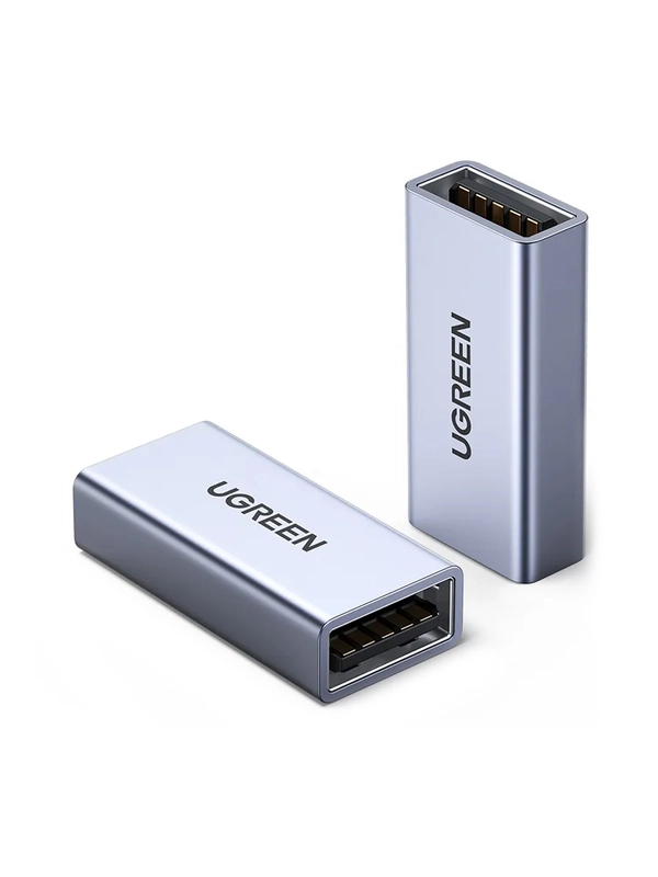 Адаптер UGREEN US381 (20119) USB3.0 A/F to A/F Adapter Aluminum Case. Цвет: серый