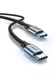 Серый кабель круглый UGREEN US261 (50150) USB 20 C M/M Round Cable Nickel Plating Aluminum Shell
