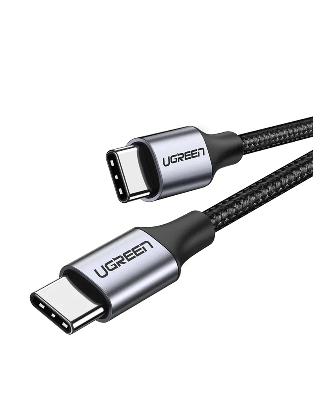 Серый кабель круглый UGREEN US261 (50150) USB 20 C M/M Round Cable Nickel Plating Aluminum Shell