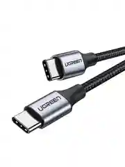 Серый кабель круглый UGREEN US261 (50150) USB 20 C M/M Round Cable Nickel Plating Aluminum Shell