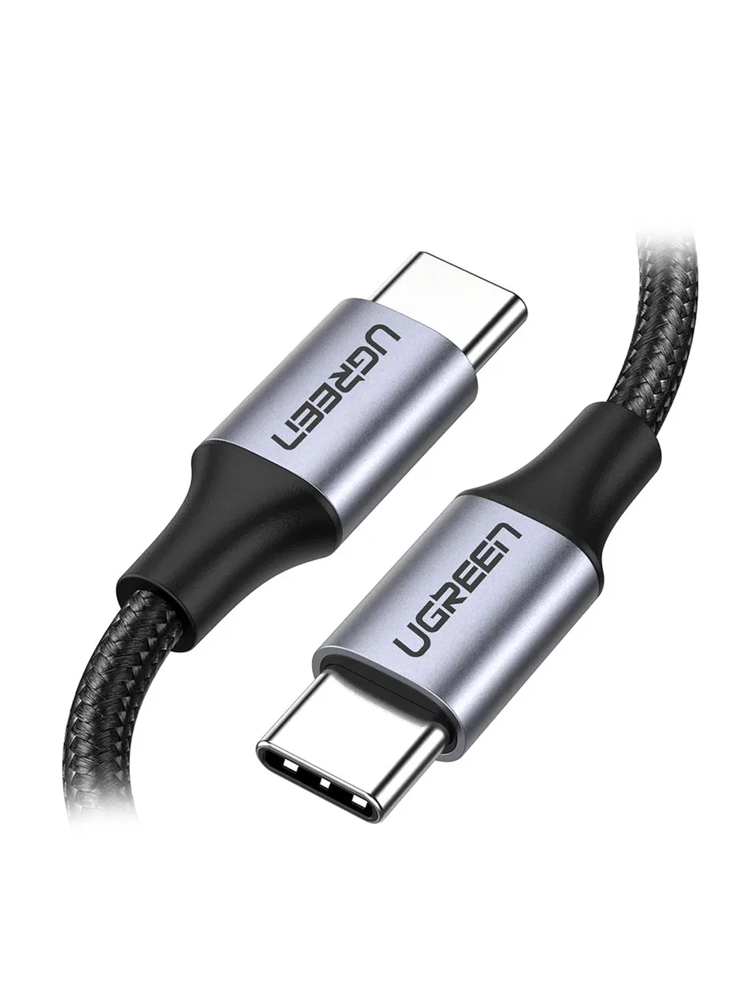 Серый кабель круглый UGREEN US261 (50150) USB 20 C M/M Round Cable Nickel Plating Aluminum Shell