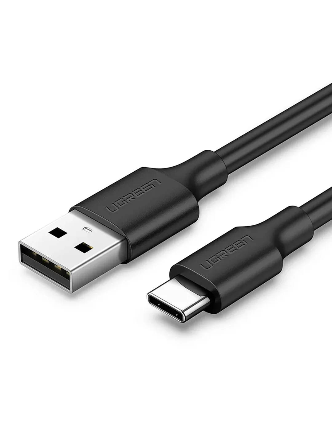Черный кабель UGREEN US287 (60117) USB-A 2.0 to USB-C Cable Nickel Plating. Длина: 1,5м.