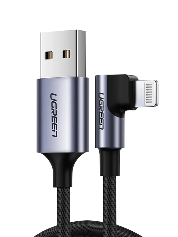Кабель угловой UGREEN US299 (60521) Right Angle USB-A to Lightning Cable. Длина: 1 м.