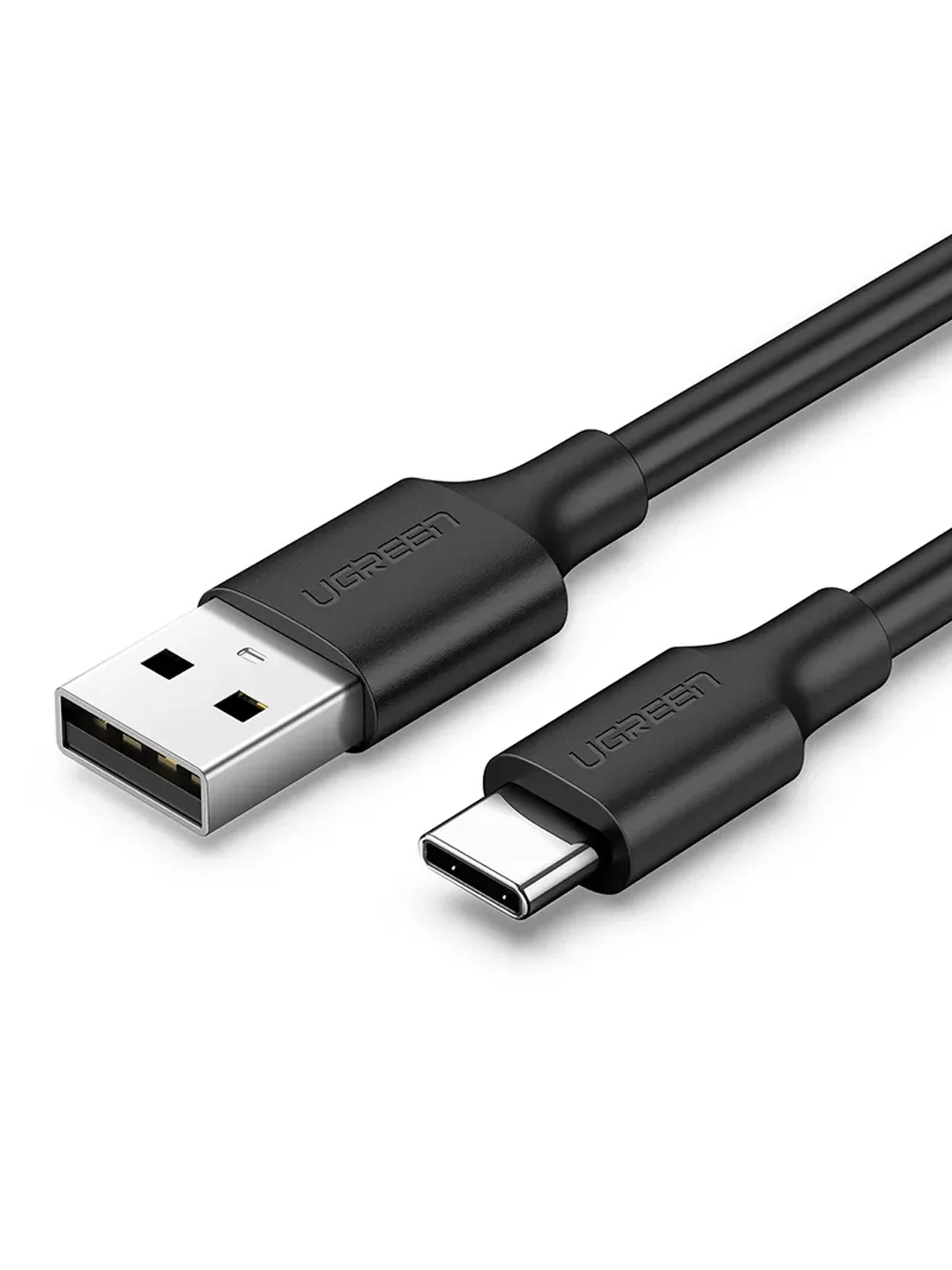Черный кабель UGREEN US287 (60826) USB-A 2.0 to USB-C Cable Nickel Plating. Длина: 3м.