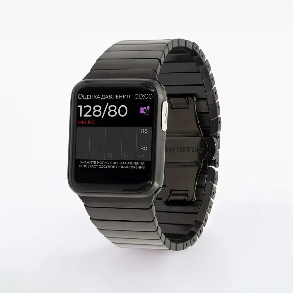 Черный умные часы здоровья с ЭКГ Health Watch Pro №5 Premium