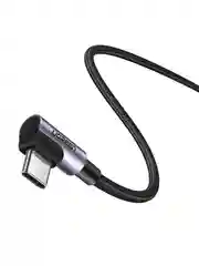 Черный кабель угловой UGREEN US323 (70529) Angled USB-C Cable Aluminum Case with Braided.
