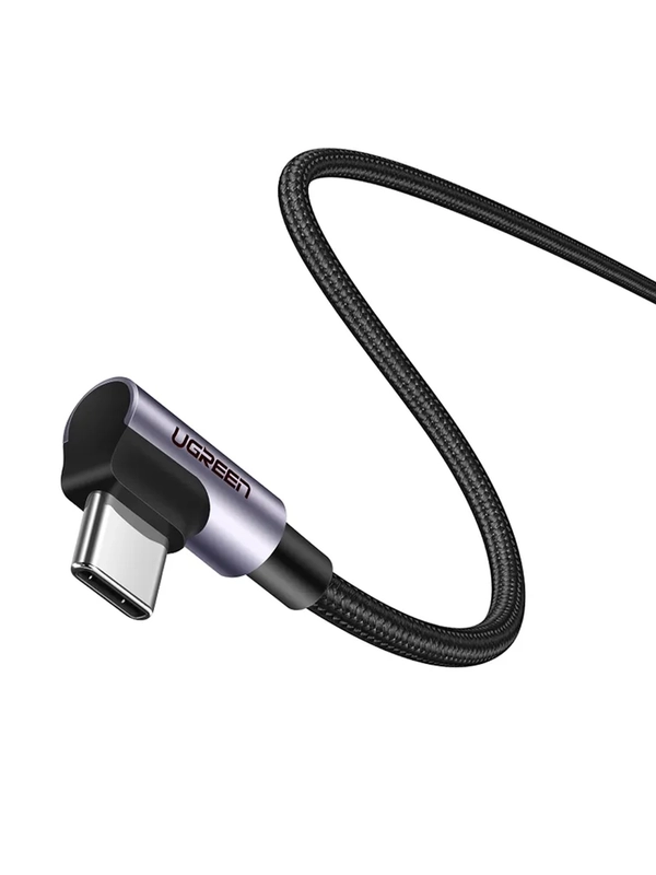 Кабель угловой UGREEN US323 (70529) Angled USB-C Cable Aluminum Case with Braided.