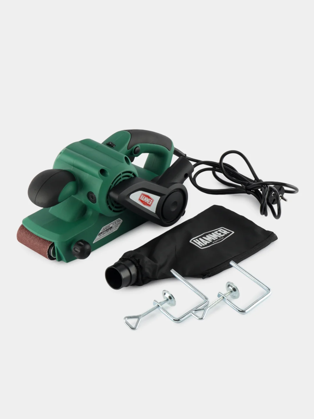 Шлиф.машинка ленточная Hammer LSM900E  950Вт 200-380м/мин лента 533x75мм + струбцины