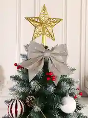 Серый металлик новогоднее ёлочное украшение "Бант" 12 шт ( 5х5 см)