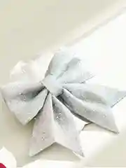 Серый металлик новогоднее ёлочное украшение "Бант" 12 шт ( 5х5 см)