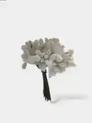 Белый букет тычинки на веточке с блестками, искусственные цветочки