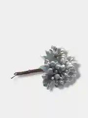 Серебряный букет тычинки на веточке с блестками, искусственные цветочки