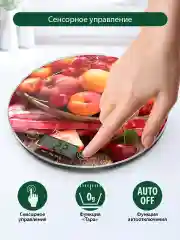 Оранжевый весы кухонные электронные MARTA MT-1640 Индикатор температуры фруктовый сад