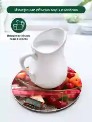 Оранжевый весы кухонные электронные MARTA MT-1640 Индикатор температуры фруктовый сад