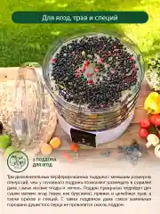 Прозрачный сушилка для овощей и фруктов MARTA MT-FD1886C 700 Ватт/ 15 поддонов/ белый жемчуг
