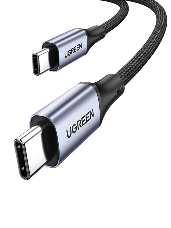 Кабель UGREEN US535 (15311) USB-C to USB-C 240WPD Fast Charging Cable в оплетке.