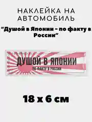Коралловый меланж наклейка на авто, JDM аниме стикер на машину, 18 х 6 см