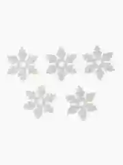 Серебряный снежинки из фоамирана 3см