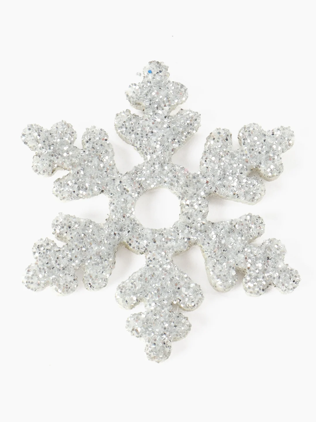 Серебряный снежинки из фоамирана 3см