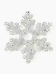 Серебряный снежинки из фоамирана 3см