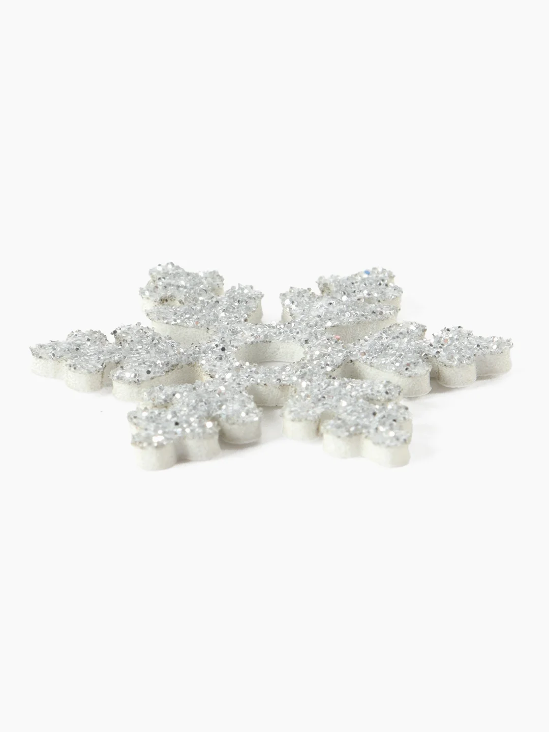 Серебряный снежинки из фоамирана 3см