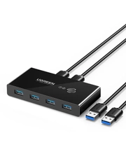 Разветвитель портов UGREEN US216 (30768) 2 In 4 Out USB 3.0 Sharing Switch Box.