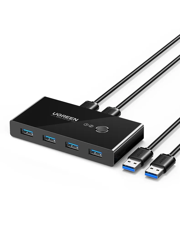 Разветвитель портов UGREEN US216 (30768) 2 In 4 Out USB 3.0 Sharing Switch Box.