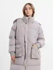 Серый куртка ЖЕНСКАЯ ЗИМА РАЗМЕР OVERSIZE (44-50)