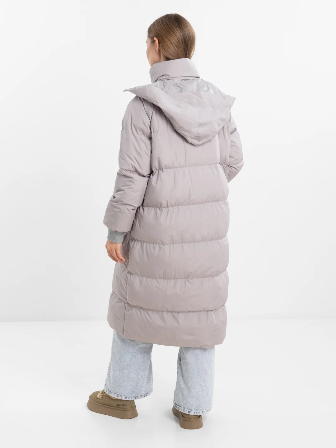 Серый куртка ЖЕНСКАЯ ЗИМА РАЗМЕР OVERSIZE (44-50)