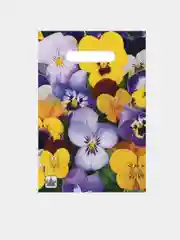 Пакет с вырубной ручкой Анютины глазки, 20x30см