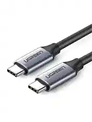 Серый кабель UGREEN US161 USB 31 Type C Male to C Male Cable Nickel Plating Aluminum Shell