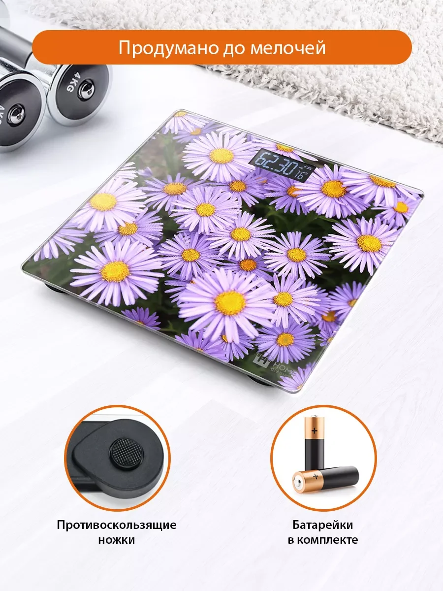 Зеленый весы напольные HOME ELEMENT HE-SC904 электронные/ альпийская астра