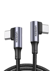 Кабель угловой UGREEN US335 Angled USB-C 20 Male To Angled USB-C 20 Male 5A Data Cable