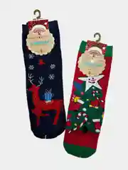 Кораллово-розовый подарочные новогодние носки