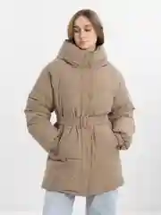 Бежевый куртка женская, зимняя, пуховик