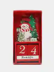 Красный новогодний вечный календарь