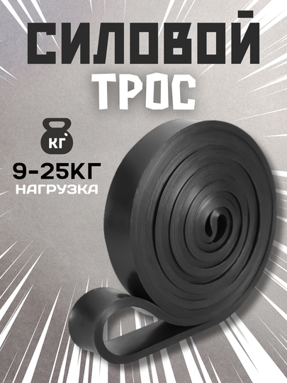 Силовой трос спортивный, резинка для фитнеса и подтягивания, лента, эспандер