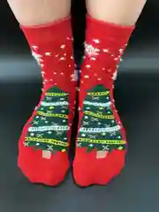 Кораллово-розовый новогодние носки мужские, женские "Дерзкий Санта", носки в подарок