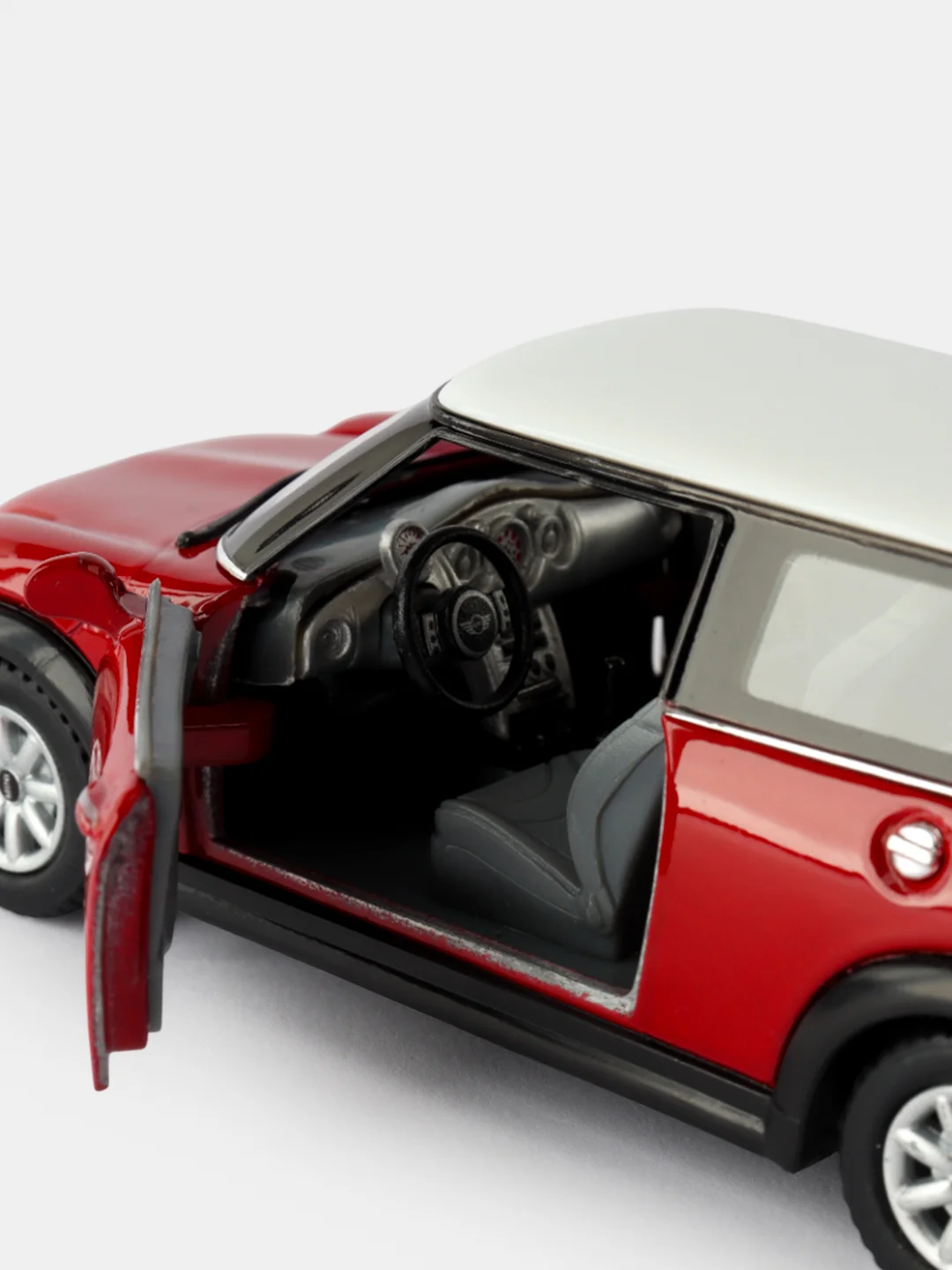 Бордовый машинка металлическая инерционная Mini Cooper S KT5059 1:28 KINSMART