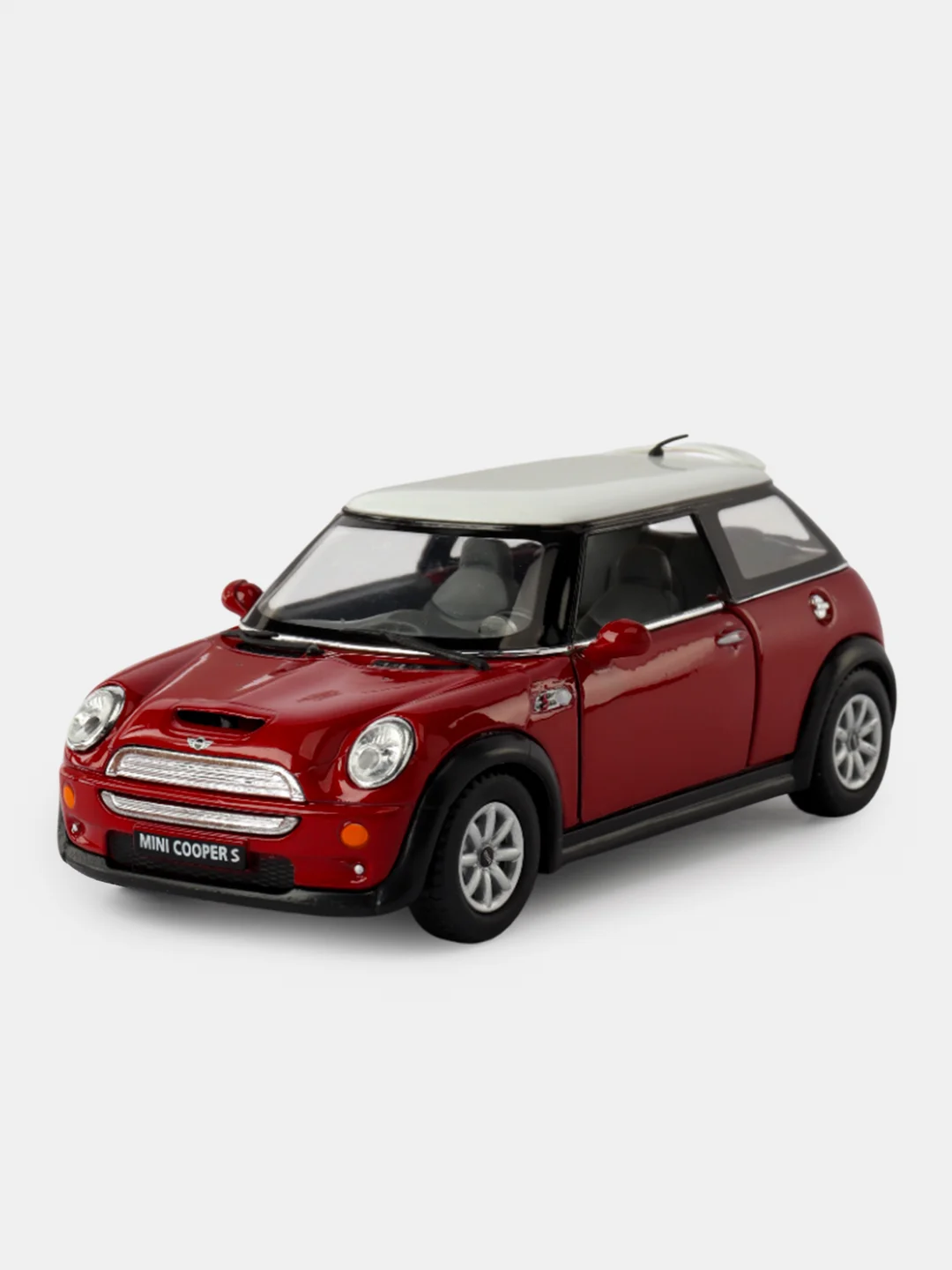Бордовый машинка металлическая инерционная Mini Cooper S KT5059 1:28 KINSMART