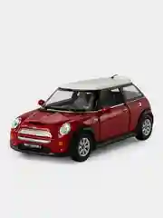 Бордовый машинка металлическая инерционная Mini Cooper S KT5059 1:28 KINSMART