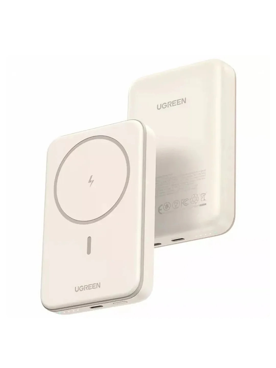 Белый внешний аккумулятор магнитный UGREEN PB561 10000mAh Magnetic Wireless 20W Power Bank