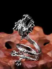Серебряный перстень "Дракон", кольцо с драконом, массивное