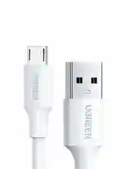Белый кабель UGREEN US289 (60143) USB 2.0 A to Micro USB Cable Nickel Plating. Длина: 2м.
