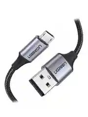 Серый кабель UGREEN US290 (60144) USB 20 A to Micro USB Cable Nickel Plating Alu Braid