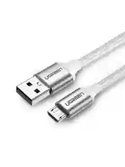 Белый кабель UGREEN US290 (60151) USB 20 A to Micro USB Cable Nickel Plating Alu Braid