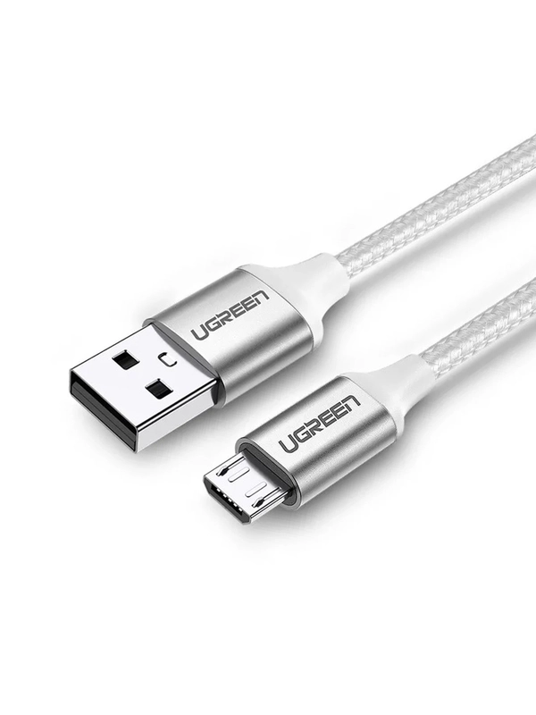 Кабель UGREEN US290 (60151) USB 20 A to Micro USB Cable Nickel Plating Alu Braid