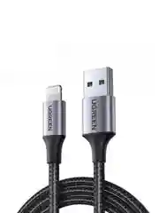 Черный кабель UGREEN  US199 (60156)  Lightning to USB-A 2.0 Cable. Длина 1 м. Цвет: черный