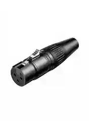 Черный разъем UGREEN AV162 (80439) Cannon XLR Three Core Audio Connector Male (штекер).